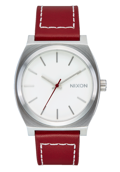 Time Teller Leather - Silver / Egret / Cranberry