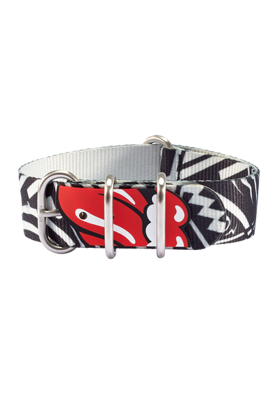 Rolling Stones 20mm Recycled One Piece Band - Black / Gray