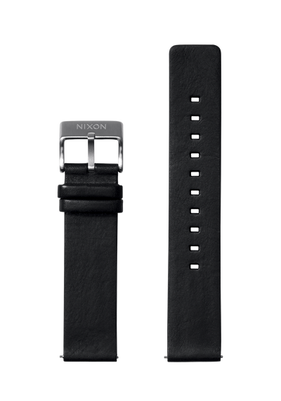 20mm Veg Tanned Leather Band - Black
